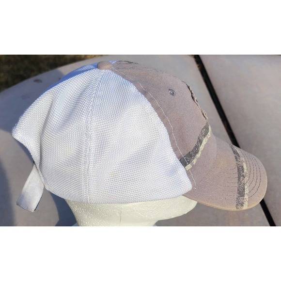 Pittsburgh Penguins Logo Patch Brown Front White Mesh Adjustable Hat Highmark - Picture 2 of 8